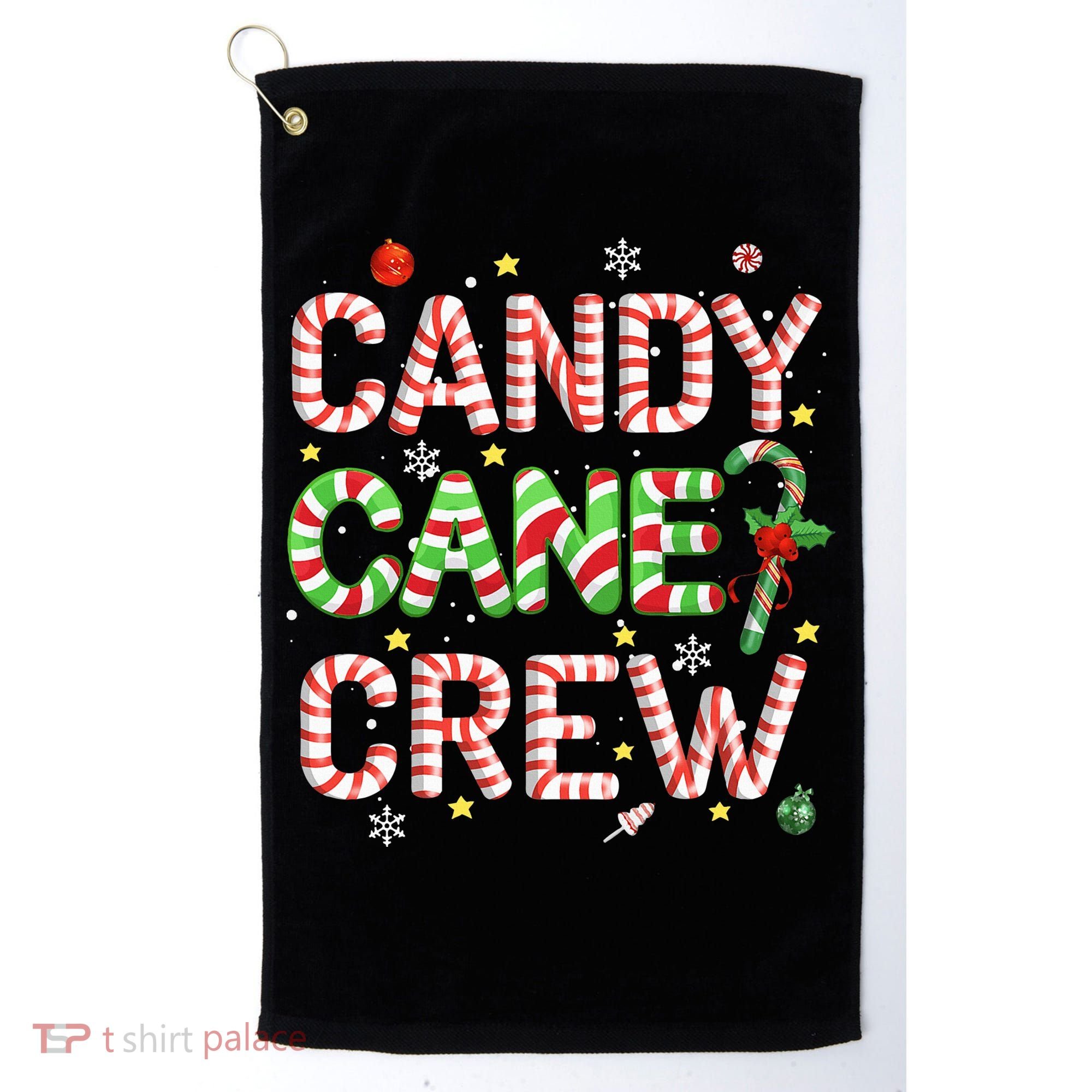 Candy Cane Crew Funny Christmas Candy Lover Xmas Pajamas  Golf Towel