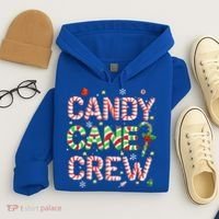 Candy Cane Crew Funny Christmas Candy Lover Xmas Pajamas  Hoodie thumb 4