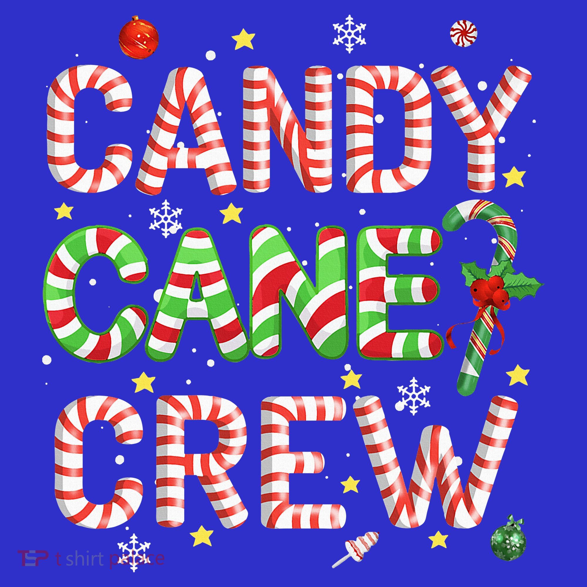 Candy Cane Crew Funny Christmas Candy Lover Xmas Pajamas  Women's Tank Top