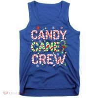 Candy Cane Crew Funny Christmas Candy Lover Xmas Pajamas  Tank Top thumb 0