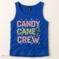 Candy Cane Crew Funny Christmas Candy Lover Xmas Pajamas  Tank Top thumb 2