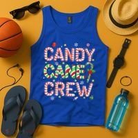 Candy Cane Crew Funny Christmas Candy Lover Xmas Pajamas  Tank Top thumb 4