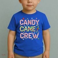 Candy Cane Crew Funny Christmas Candy Lover Xmas Pajamas  Toddler T-Shirt thumb 2