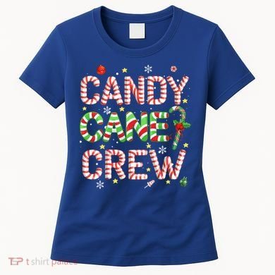 Candy Cane Crew Funny Christmas Candy Lover Xmas Pajamas  Women's T-Shirt