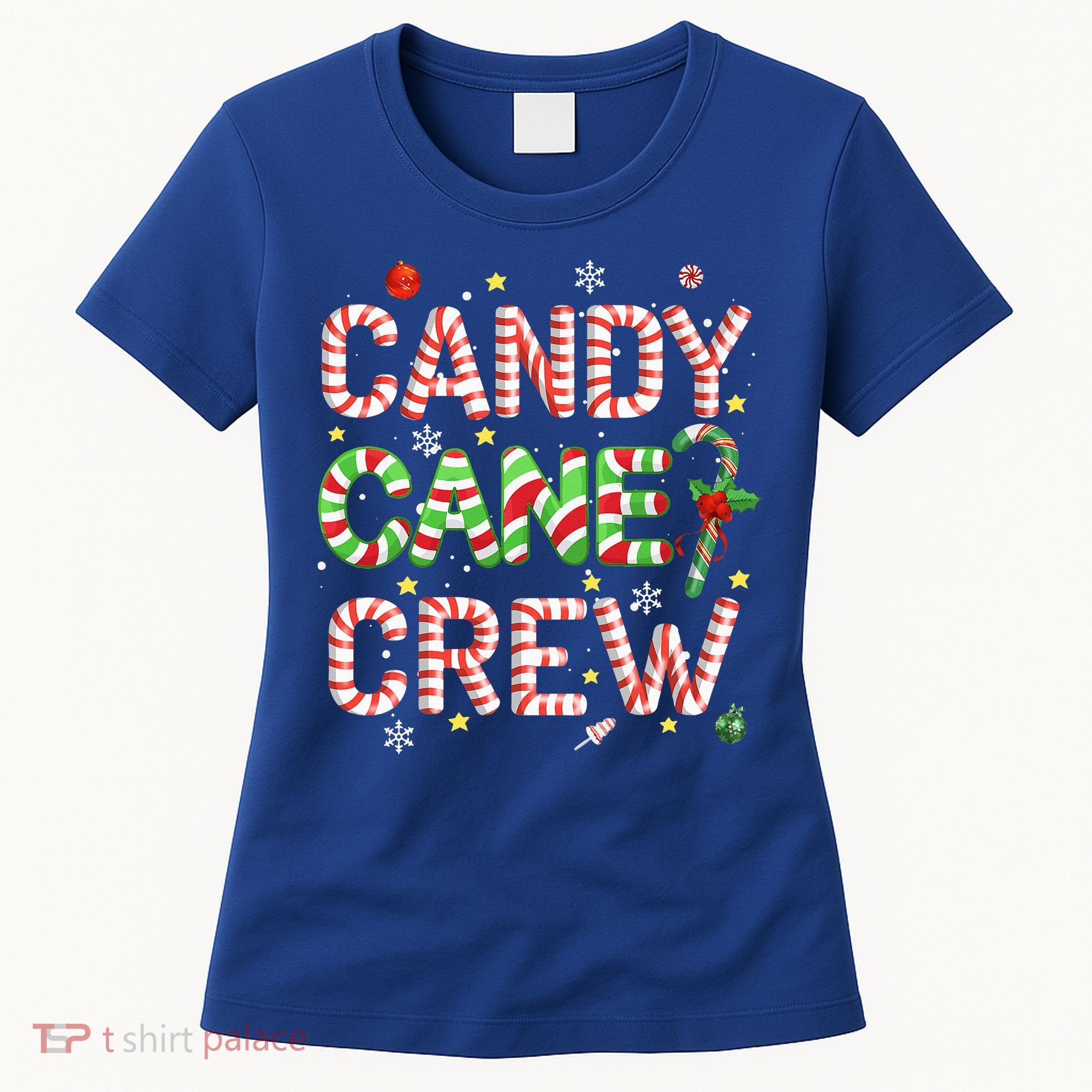 Candy Cane Crew Funny Christmas Candy Lover Xmas Pajamas  Women's T-Shirt