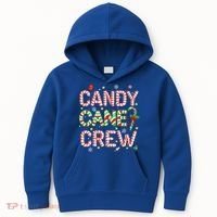 Candy Cane Crew Funny Christmas Candy Lover Xmas Pajamas  Kids Hoodie thumb 0