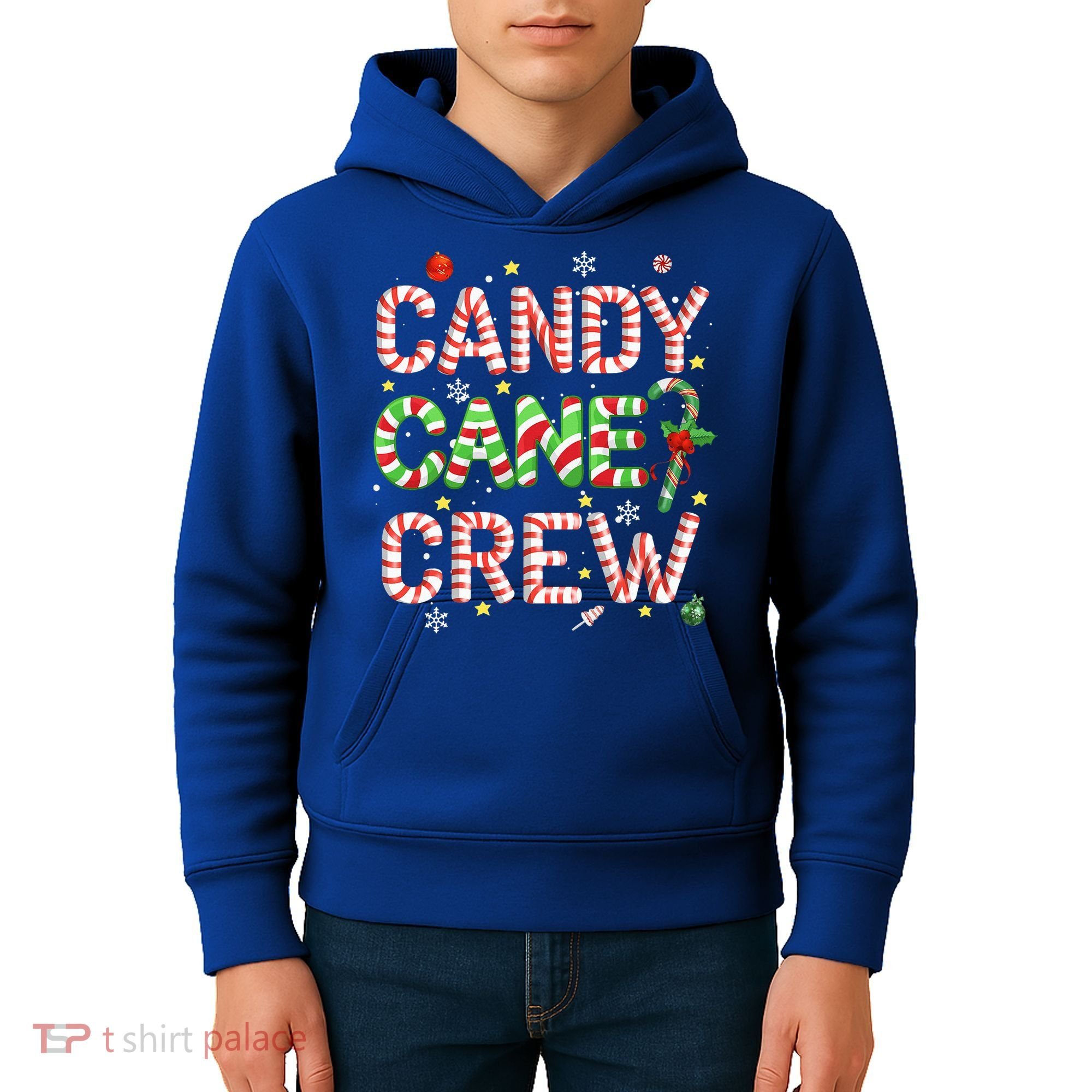 Candy Cane Crew Funny Christmas Candy Lover Xmas Pajamas  Kids Hoodie
