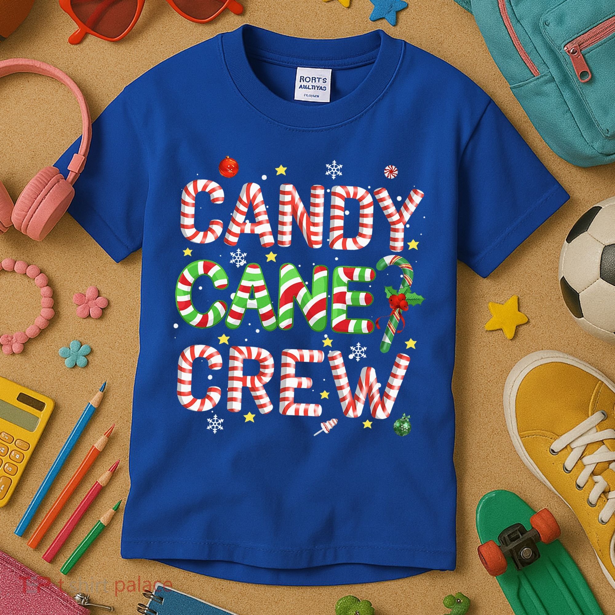 Candy Cane Crew Funny Christmas Candy Lover Xmas Pajamas  Kids T-Shirt