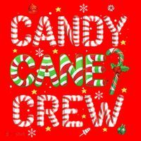 Candy Cane Crew Funny Christmas Candy Lover Xmas Pajamas  Santa Hat thumb 1
