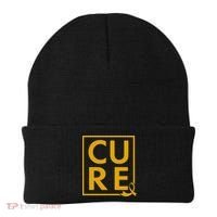 CURE Childhood Cancer Awareness Yellow Gold Ribbon Beanie thumb 0
