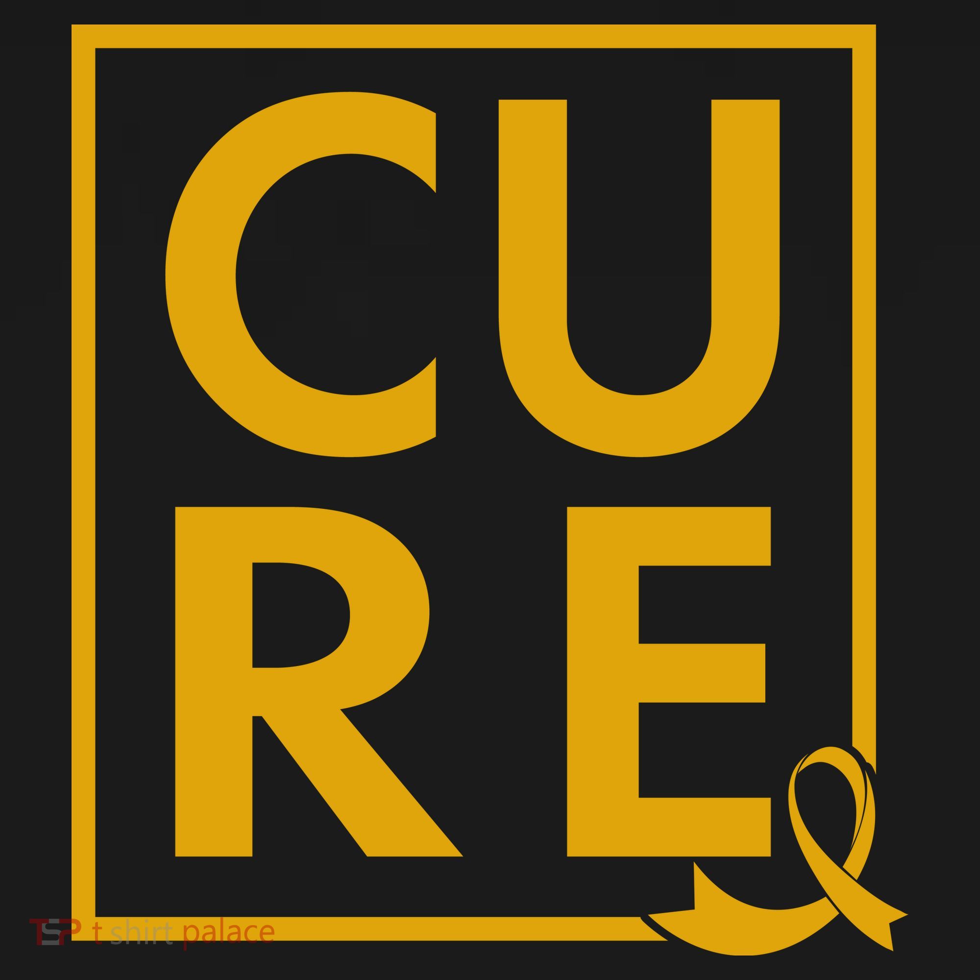 CURE Childhood Cancer Awareness Yellow Gold Ribbon Women's Tank Top