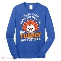 Cousin Crew Cute Turkey Football Feathers Happy Thanksgiving Gift Long Sleeve Shirt thumb 0