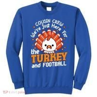 Cousin Crew Cute Turkey Football Feathers Happy Thanksgiving Gift Sweatshirt thumb 0