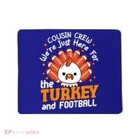 Cousin Crew Cute Turkey Football Feathers Happy Thanksgiving Gift Mousepad thumb 0