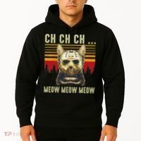 Ch Ch Ch Meow Meow Scary Friday Costume Halloween Cat Hoodie thumb 2