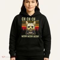 Ch Ch Ch Meow Meow Scary Friday Costume Halloween Cat Hoodie thumb 5