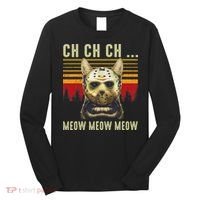 Ch Ch Ch Meow Meow Scary Friday Costume Halloween Cat Long Sleeve Shirt thumb 0