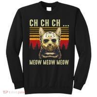 Ch Ch Ch Meow Meow Scary Friday Costume Halloween Cat Sweatshirt thumb 0