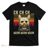 Ch Ch Ch Meow Meow Scary Friday Costume Halloween Cat T-Shirt thumb 0