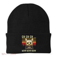 Ch Ch Ch Meow Meow Scary Friday Costume Halloween Cat Beanie thumb 0