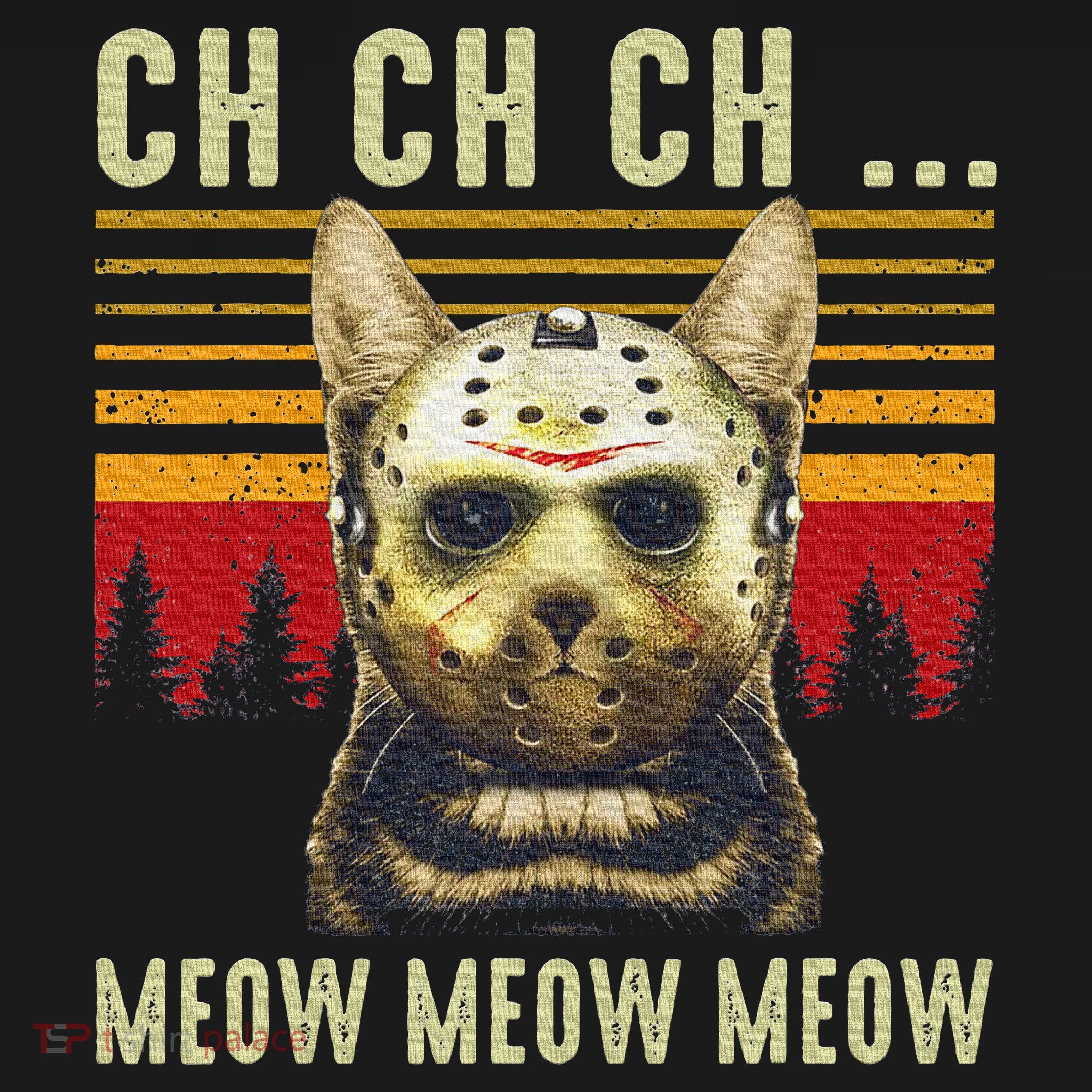 Ch Ch Ch Meow Meow Scary Friday Costume Halloween Cat Mousepad