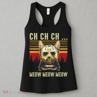 Ch Ch Ch Meow Meow Scary Friday Costume Halloween Cat Women's Tank Top thumb 3