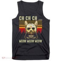 Ch Ch Ch Meow Meow Scary Friday Costume Halloween Cat Tank Top thumb 0