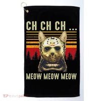 Ch Ch Ch Meow Meow Scary Friday Costume Halloween Cat Golf Towel thumb 0