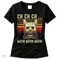 Ch Ch Ch Meow Meow Scary Friday Costume Halloween Cat Women's T-Shirt thumb 0