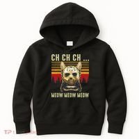 Ch Ch Ch Meow Meow Scary Friday Costume Halloween Cat Kids Hoodie thumb 0