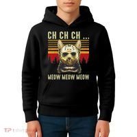 Ch Ch Ch Meow Meow Scary Friday Costume Halloween Cat Kids Hoodie thumb 4