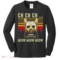 Ch Ch Ch Meow Meow Scary Friday Costume Halloween Cat Kids Long Sleeve Shirt thumb 0