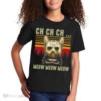 Ch Ch Ch Meow Meow Scary Friday Costume Halloween Cat Kids T-Shirt thumb 2