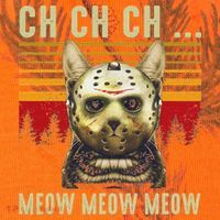 Ch Ch Ch Meow Meow Scary Friday Costume Halloween Cat Kati Licensed 12" Camo Cuffed Beanie thumb 2