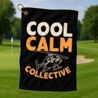 Cool Calm Collective Chopper Pilot Golf Towel thumb 1