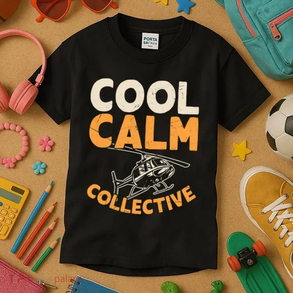 Cool Calm Collective Chopper Pilot Kids T-Shirt