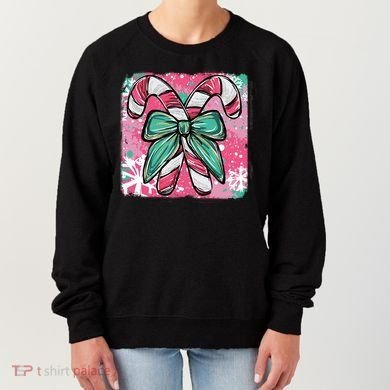 Colorful Christmas Candy Cane Festive Women's Sweatshirt