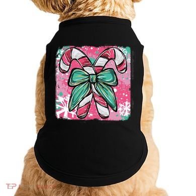 Colorful Christmas Candy Cane Festive Doggie Tank
