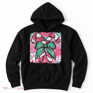 Colorful Christmas Candy Cane Festive Hoodie