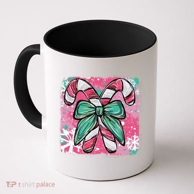 Colorful Christmas Candy Cane Festive Coffee Mug