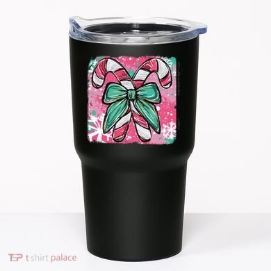 Colorful Christmas Candy Cane Festive Tumbler