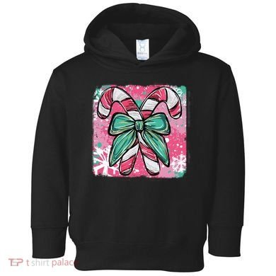 Colorful Christmas Candy Cane Festive Toddler Hoodie