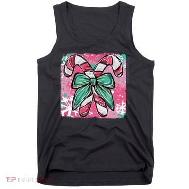 Colorful Christmas Candy Cane Festive Tank Top