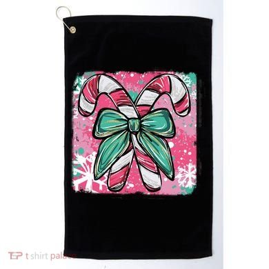Colorful Christmas Candy Cane Festive Golf Towel