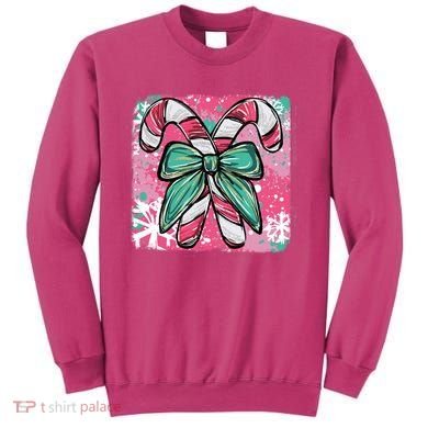 Colorful Christmas Candy Cane Festive Sweatshirt