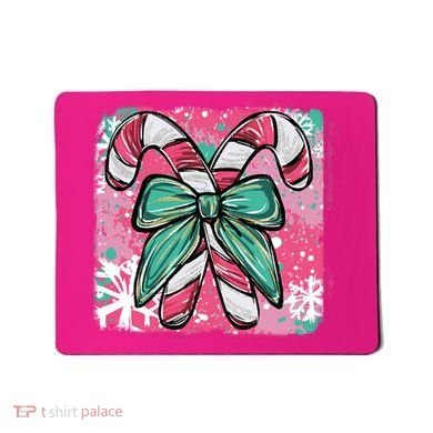 Colorful Christmas Candy Cane Festive Mousepad