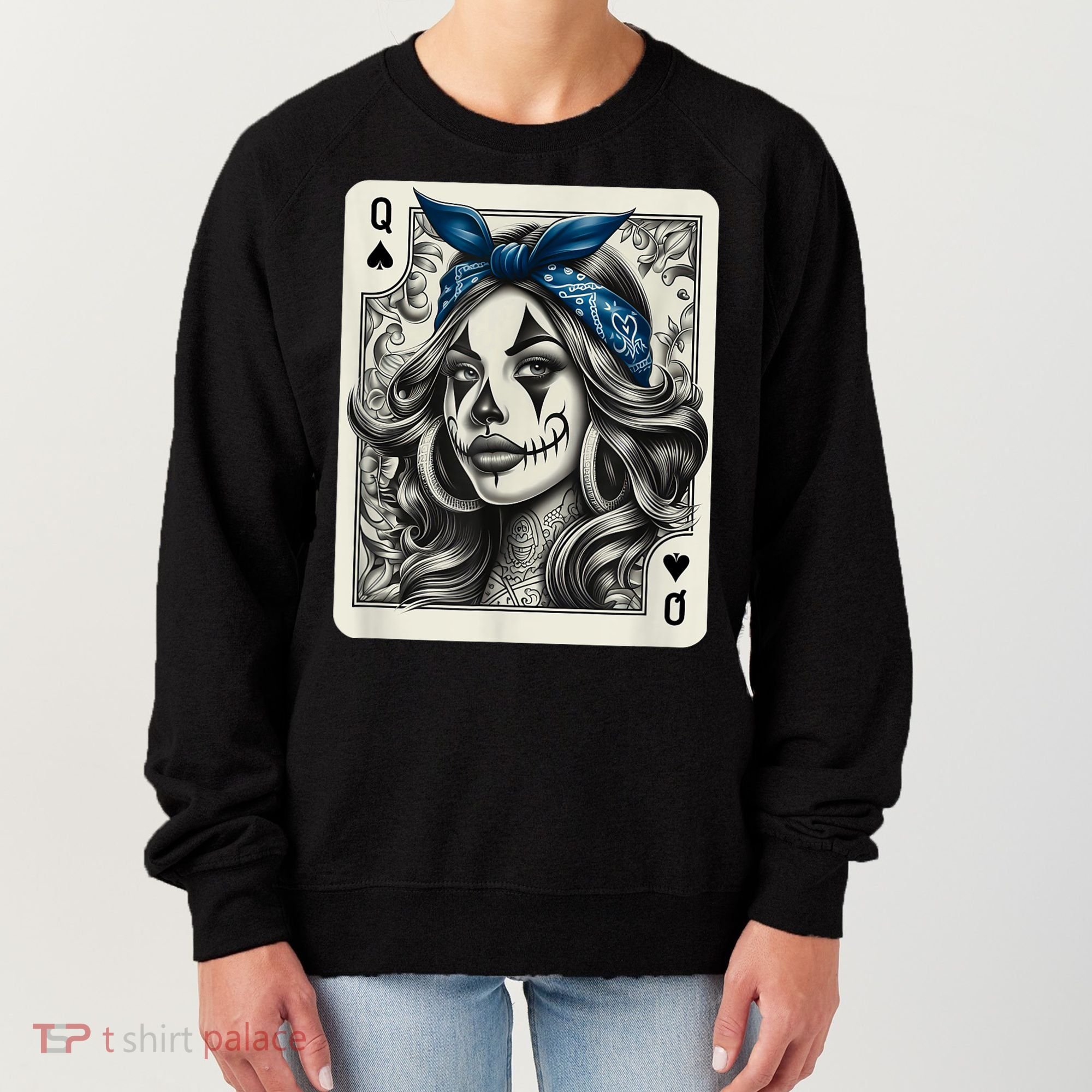 Chicana Chicano Camisa Cute Chicano Tattoo Art Clown Women's Sweatshirt