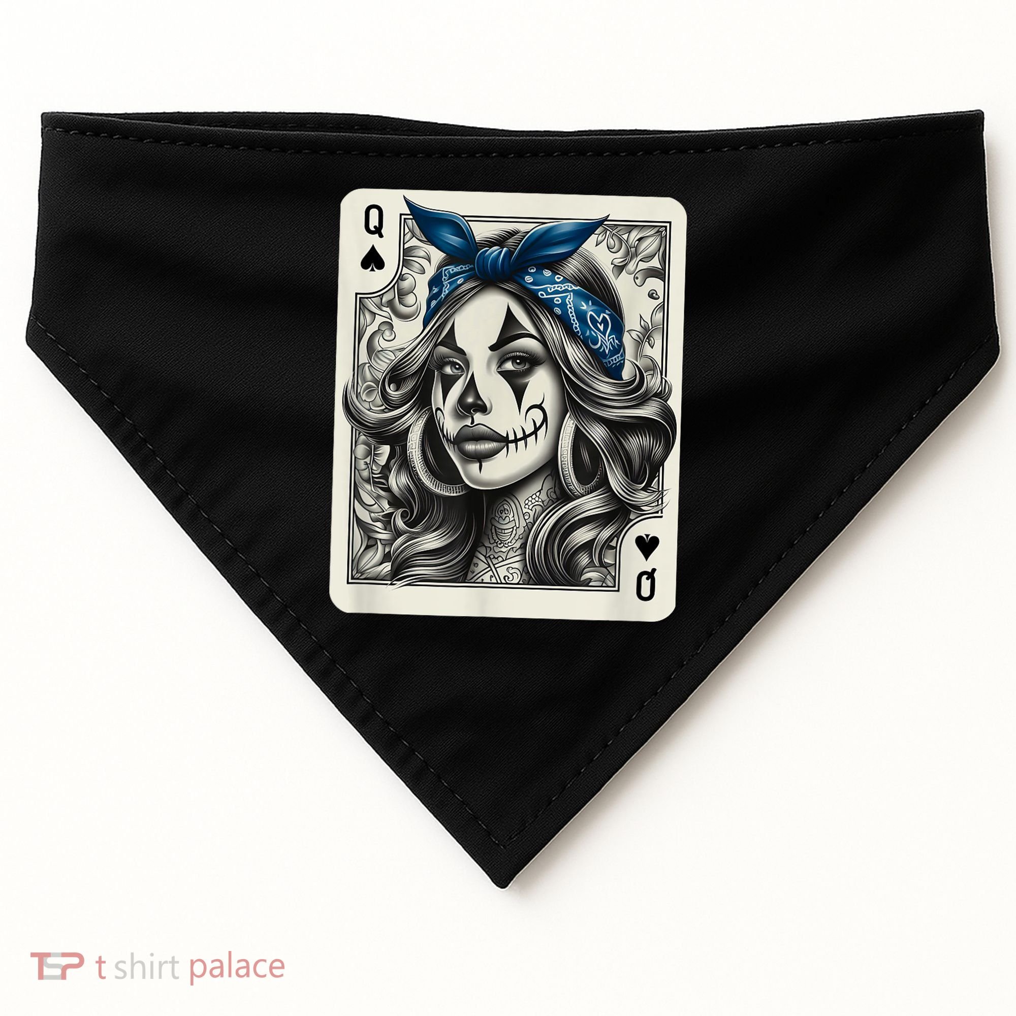 Chicana Chicano Camisa Cute Chicano Tattoo Art Clown USA-Made Doggie Bandana