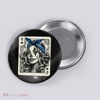 Chicana Chicano Camisa Cute Chicano Tattoo Art Clown Button thumb 0