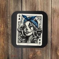 Chicana Chicano Camisa Cute Chicano Tattoo Art Clown Coaster thumb 0
